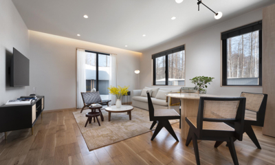 Ginto Estate Awayuki Living Area with TV | Hirafu, Niseko