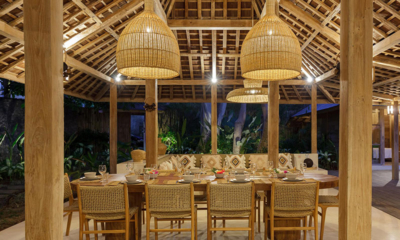Lunala Villa Dining Area at Night | Uluwatu, Bali