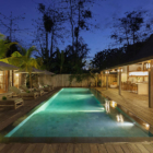 Lunala Villa Pool Side Sun Beds at Night | Uluwatu, Bali