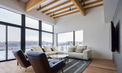 Shiyuki Living Area with TV and View | Furano, Hokkaido