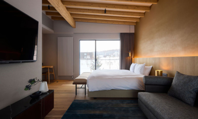 Shiyuki Bedroom Four with Sofa and TV | Furano, Hokkaido