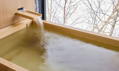 Shiyuki Bathroom Four Wooden Bathtub | Furano, Hokkaido
