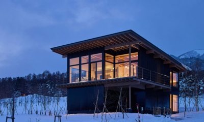 Shiyuki Outdoor Area at Night | Furano, Hokkaido