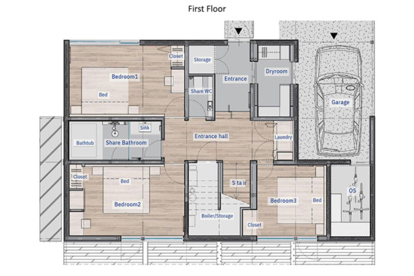 Shiyuki First Floor Plan | Furano, Hokkaido