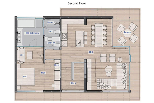 Shiyuki Second Floor Plan | Furano, Hokkaido