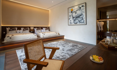 Akashi Residence Bedroom Two with Two Queen Beds | Canggu, Bali