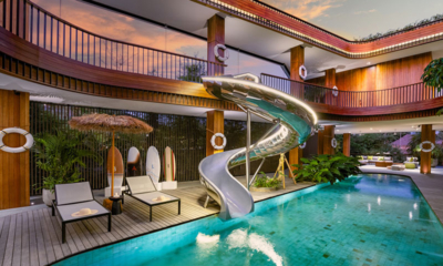 Akashi Residence Pool Side Area with Slide | Canggu, Bali