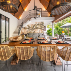 La Residence Anam Dining Area with Hanging Lights | Pererenan, Bali