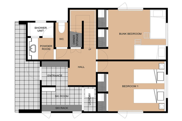 Wildwood Ground Floor Floorplan | Furano, Hokkaido