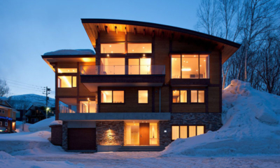 Kazane Outdoor View at Night | Hirafu, Niseko