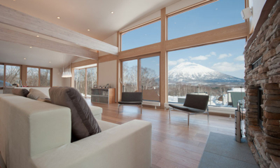 Kazane Living Area with Snow View | Hirafu, Niseko