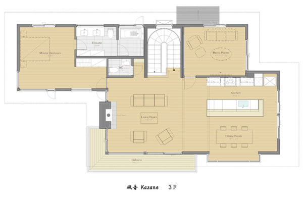 Kazane Third Floor Floorplan | Hirafu, Niseko