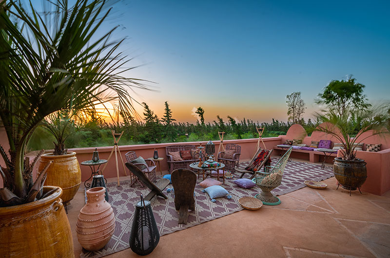 Palais Hassoun Up Stairs Seating Area | Marrakesh, Morocco