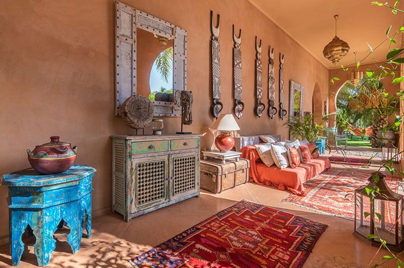 Palais Hassoun Seating Area with View | Marrakesh, Morocco