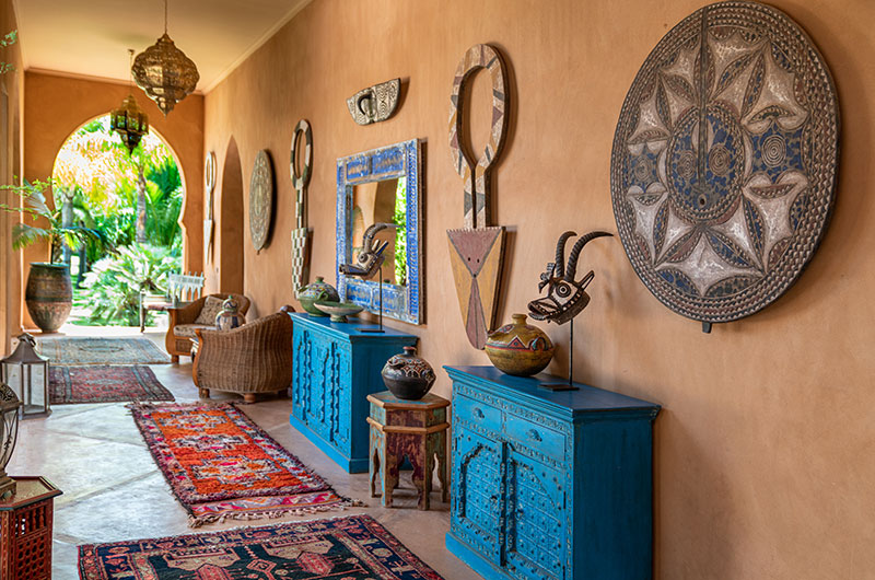 Palais Hassoun Seating Area with Garden View | Marrakesh, Morocco