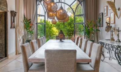 Palais Hassoun Dining with Hanging Lamps | Marrakesh, Morocco