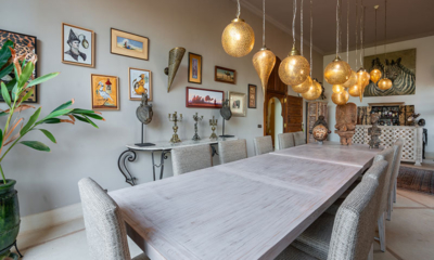 Palais Hassoun Dining Area with Hanging Lamps | Marrakesh, Morocco