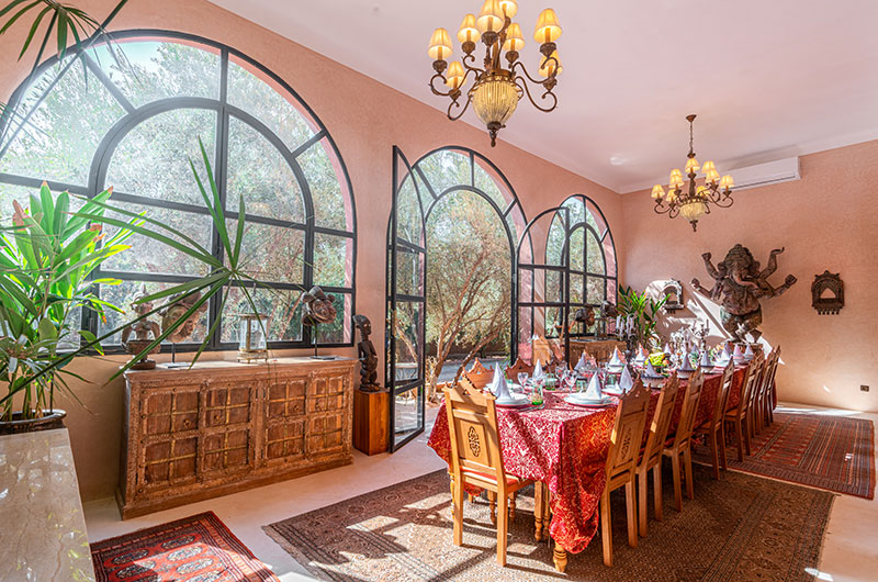 Palais Hassoun Dining Table with Crockery and View | Marrakesh, Morocco