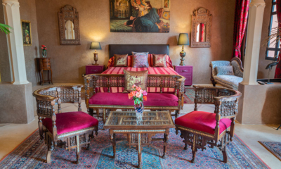 Palais Hassoun Suite Royale Bedroom One with Sofa Set | Marrakesh, Morocco