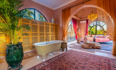 Palais Hassoun Suite Loft Sunset Bedroom and Bathroom Two | Marrakesh, Morocco