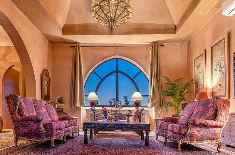 Palais Hassoun Suite Loft Sunset Bedroom Seating Area | Marrakesh, Morocco