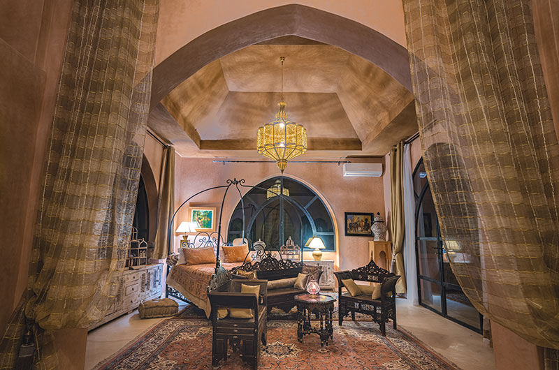 Palais Hassoun Suite Loft Sunrise Bedroom Three at Night | Marrakesh, Morocco