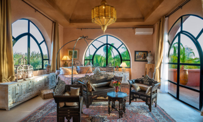 Palais Hassoun Suite Loft Sunrise Bedroom Three with Seating Area | Marrakesh, Morocco