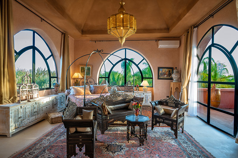 Palais Hassoun Suite Loft Sunrise Bedroom Three with Seating Area | Marrakesh, Morocco
