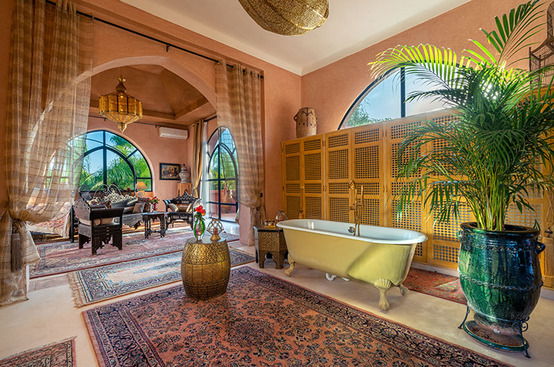 Palais Hassoun Suite Loft Sunrise Bedroom and Bathroom Three | Marrakesh, Morocco