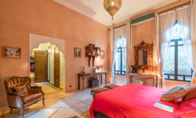 Palais Hassoun Chambre Deluxe Moka Bedroom Eight with Outdoor View | Marrakesh, Morocco