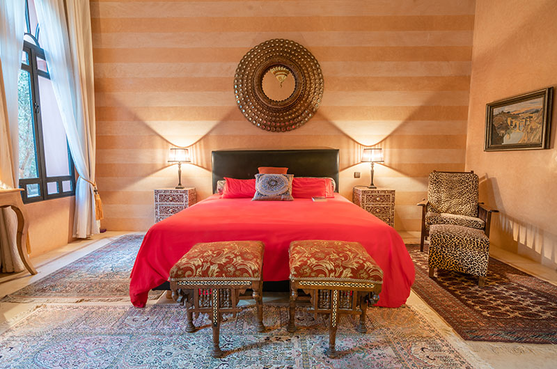 Palais Hassoun Chambre Deluxe Moka Bedroom Eight with Seating Area | Marrakesh, Morocco