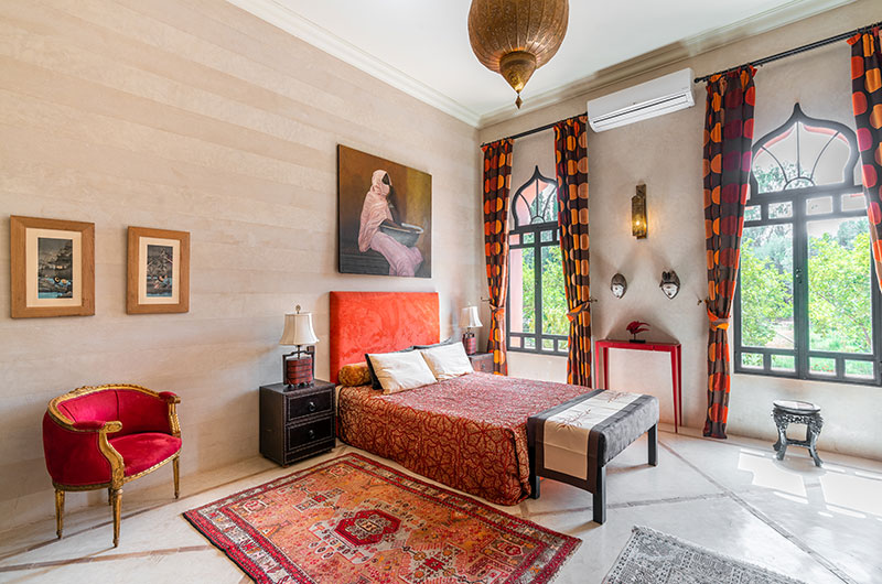 Palais Hassoun Chambre Deluxe Orange Bedroom Nine with View | Marrakesh, Morocco