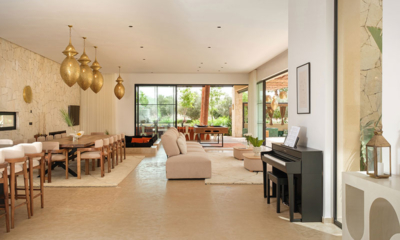 Villa Eyline Indoor Living and Dining Area | Marrakesh, Morocco