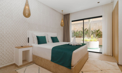 Villa Eyline Bedroom Five with Hanging Lights and View | Marrakesh, Morocco