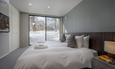 Kumirin Bedroom One with TV and Snow View | Hirafu, Niseko