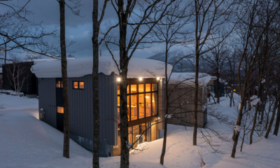 Kumirin Outdoor Area with Snow at Night | Hirafu, Niseko