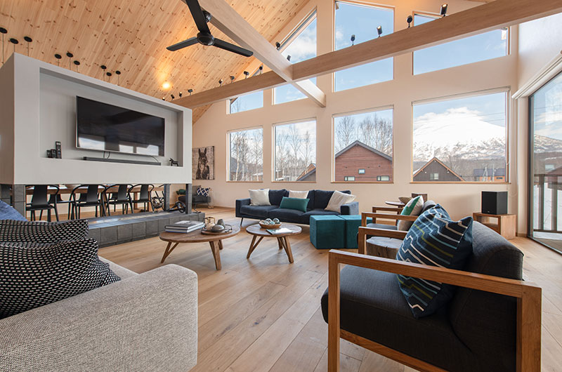 The Chalets at Country Resort Sahama Living Area | Kabayama, Niseko
