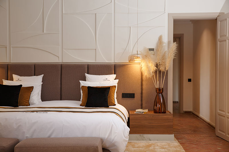Villa Maggy Rose Bedroom Five with Side Lamps | Marrakesh, Morocco
