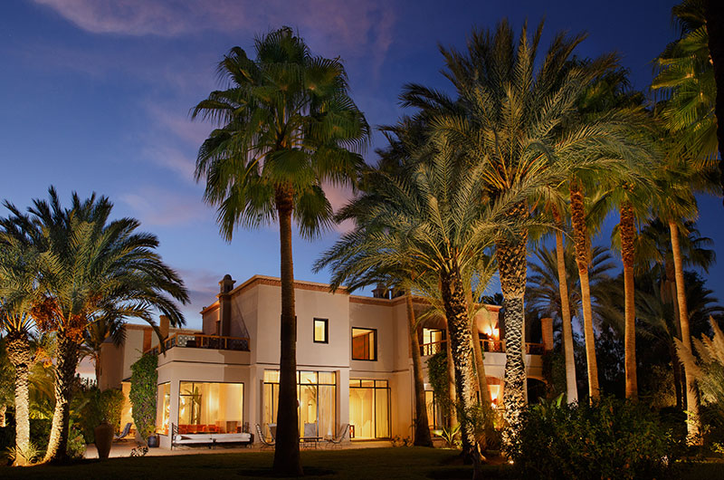 Villa Maggy Rose Outdoor View at Night | Marrakesh, Morocco
