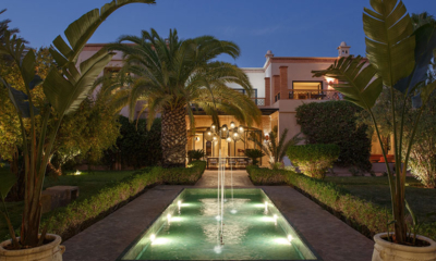 Villa Maggy Rose Water Features at Night | Marrakesh, Morocco