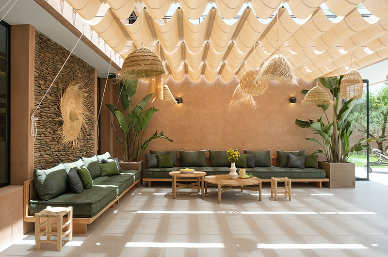 Villa Metis Open Plan Seating Area with View | Marrakesh, Morocco