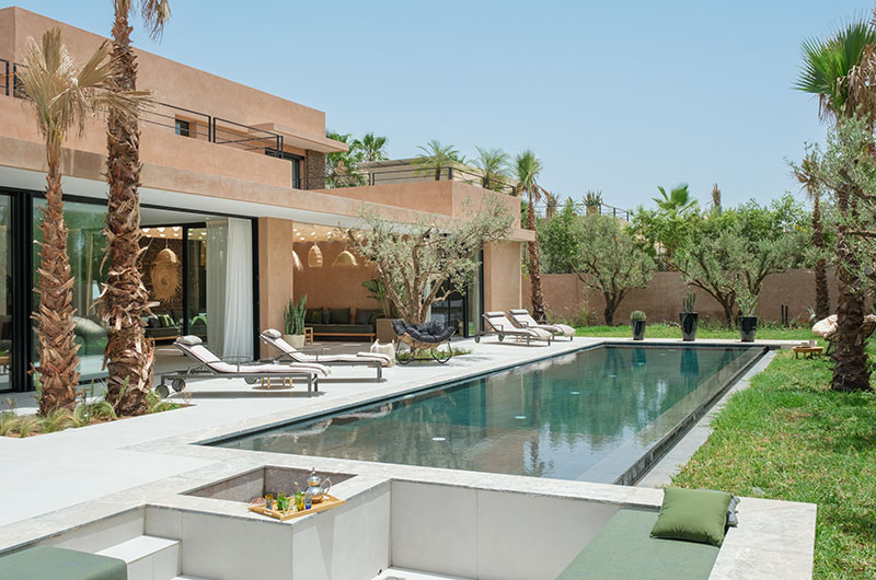 Villa Metis Pool Side Loungers | Marrakesh, Morocco