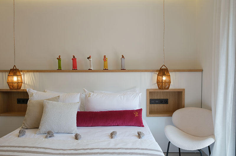 Villa Metis Bedroom Three with Side Lamps | Marrakesh, Morocco