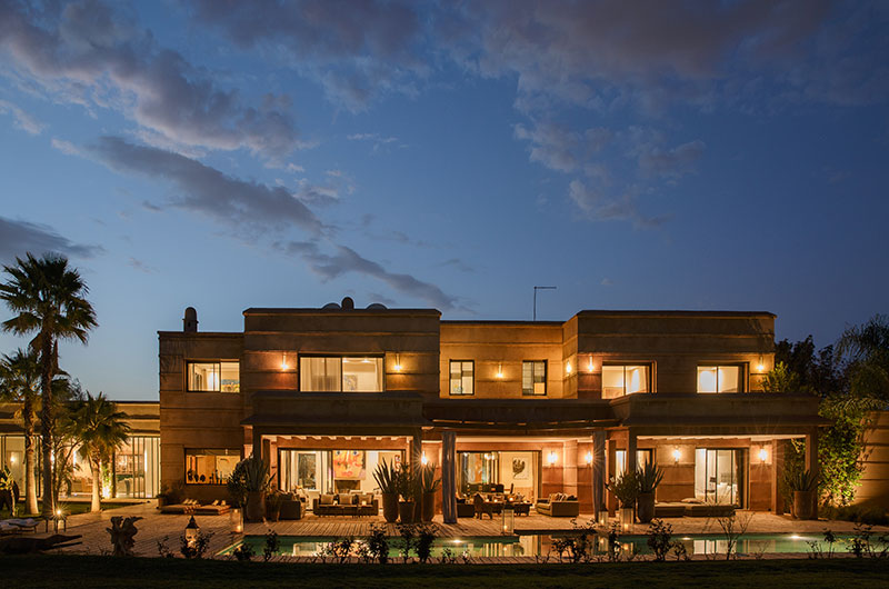 Villa Mish Mish Exterior at Night | Marrakesh, Morocco