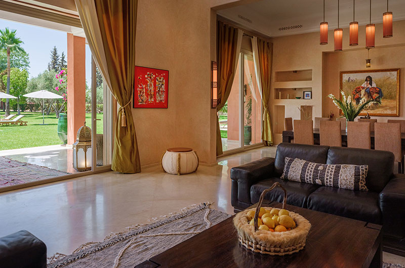 Villa Neylla Living and Dining Area | Marrakesh, Morocco