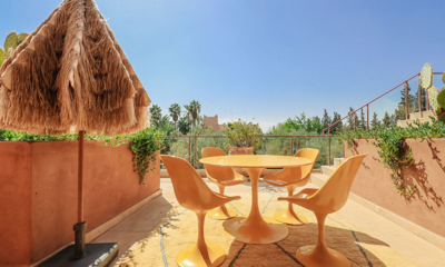 Villa Zitouna Up Stairs Seating Area with View | Marrakesh, Morocco