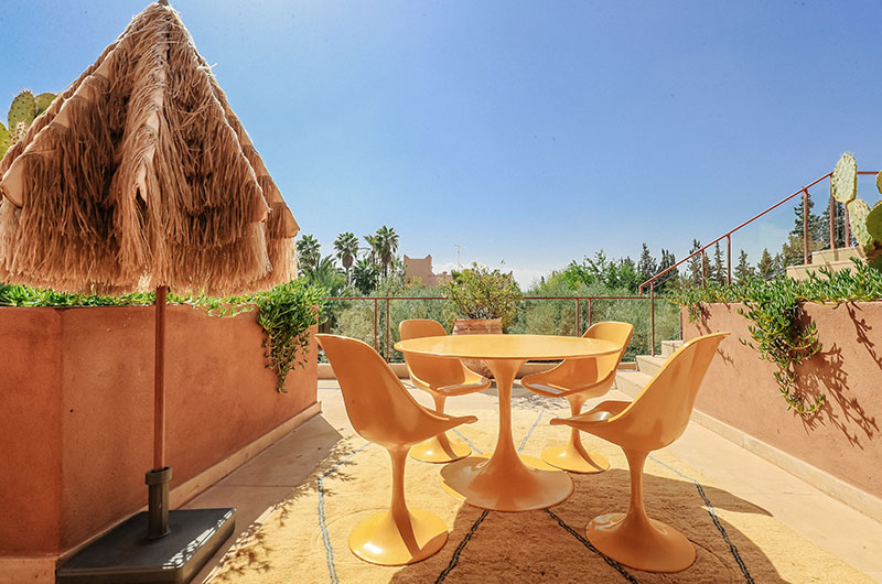 Villa Zitouna Up Stairs Seating Area with View | Marrakesh, Morocco