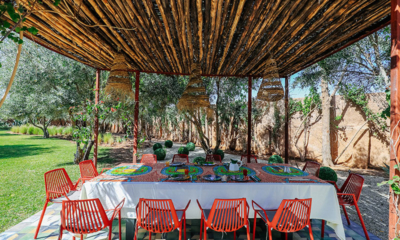 Villa Zitouna Open Plan Dining Area with Garden View | Marrakesh, Morocco