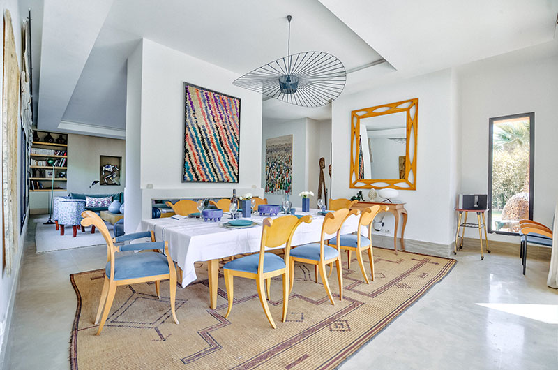 Villa Zitouna Living and Dining Area | Marrakesh, Morocco