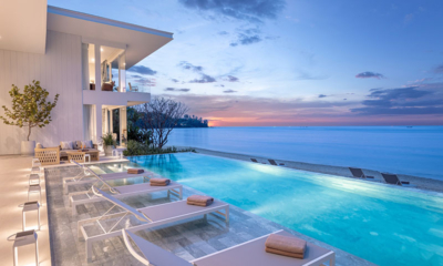 Villa Amann Pool Side Loungers at Night | Kamala, Phuket